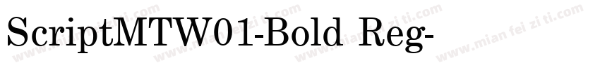 ScriptMTW01-Bold Reg字体转换